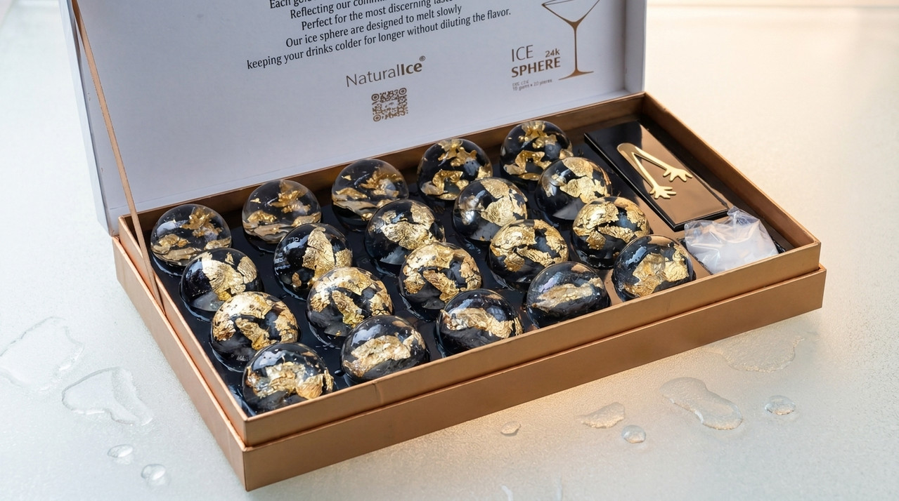 Ice Ball Gold Luxury - 20 Pcs