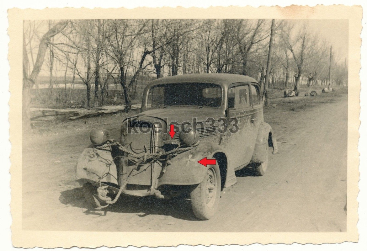 Opel PKW Kennung Nebelwerfer Abt. 3 Notek Lampe Nachtmarschgerät Russland