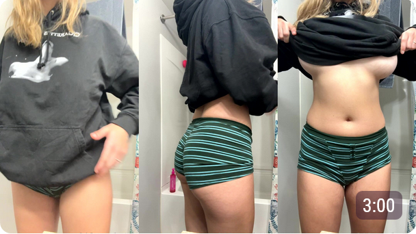 OnlyFans – Lynntoria Strips In The Bathroom