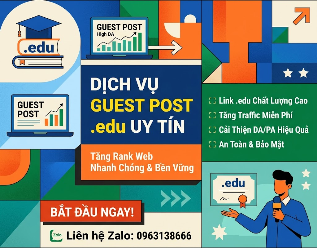 dịch vụ backlink .edu da dr