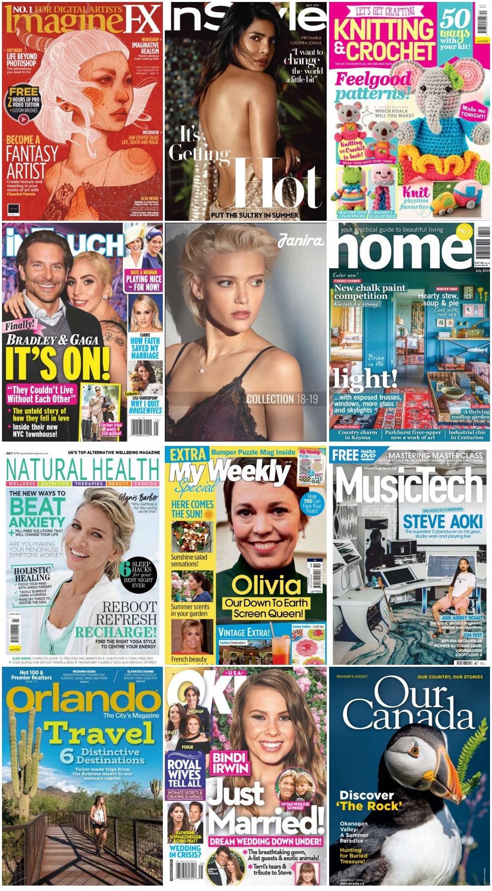 40 Assorted Magazines - June 27 2019