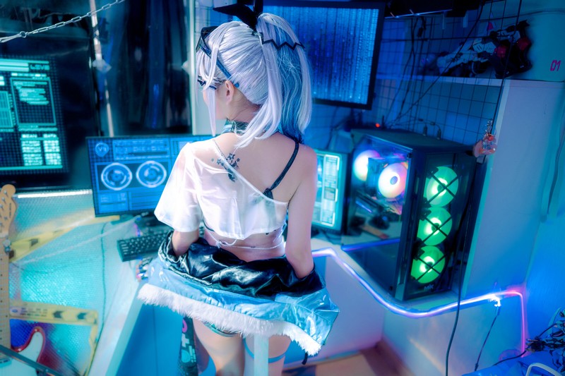 Joyce Lin2x Silver Wolf Cosplay Honkai Star Rail 高清图集 61P插图1