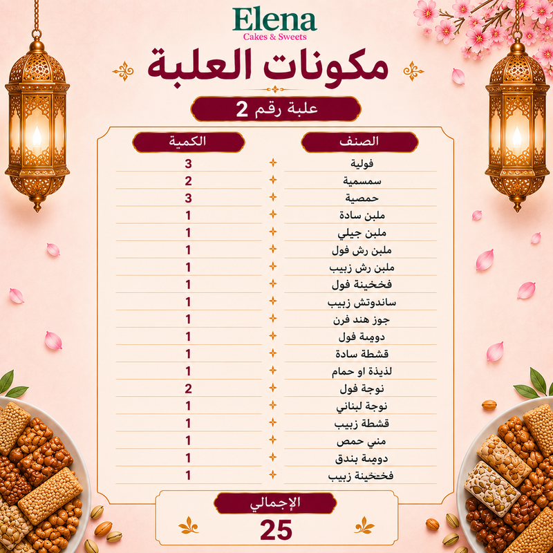 مكونات العلبة رقم 2