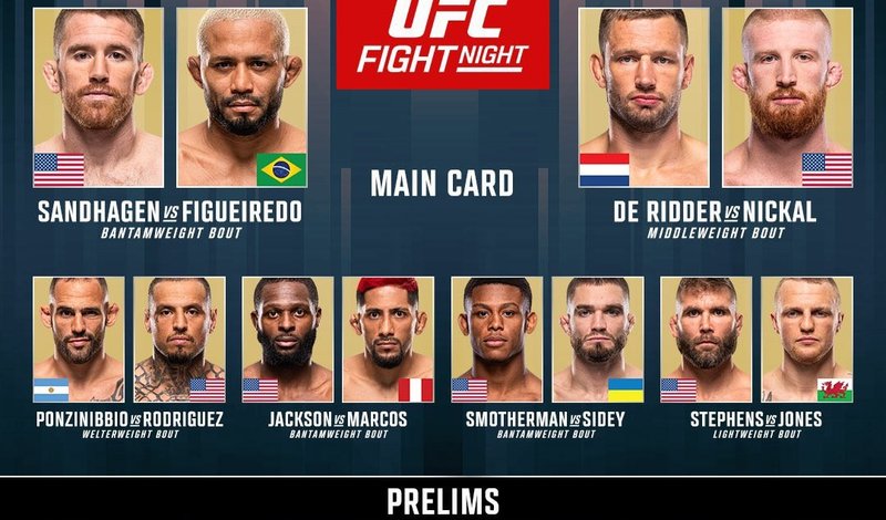 Резултати от UFC on ESPN: Сандхаген - Фигейредо
