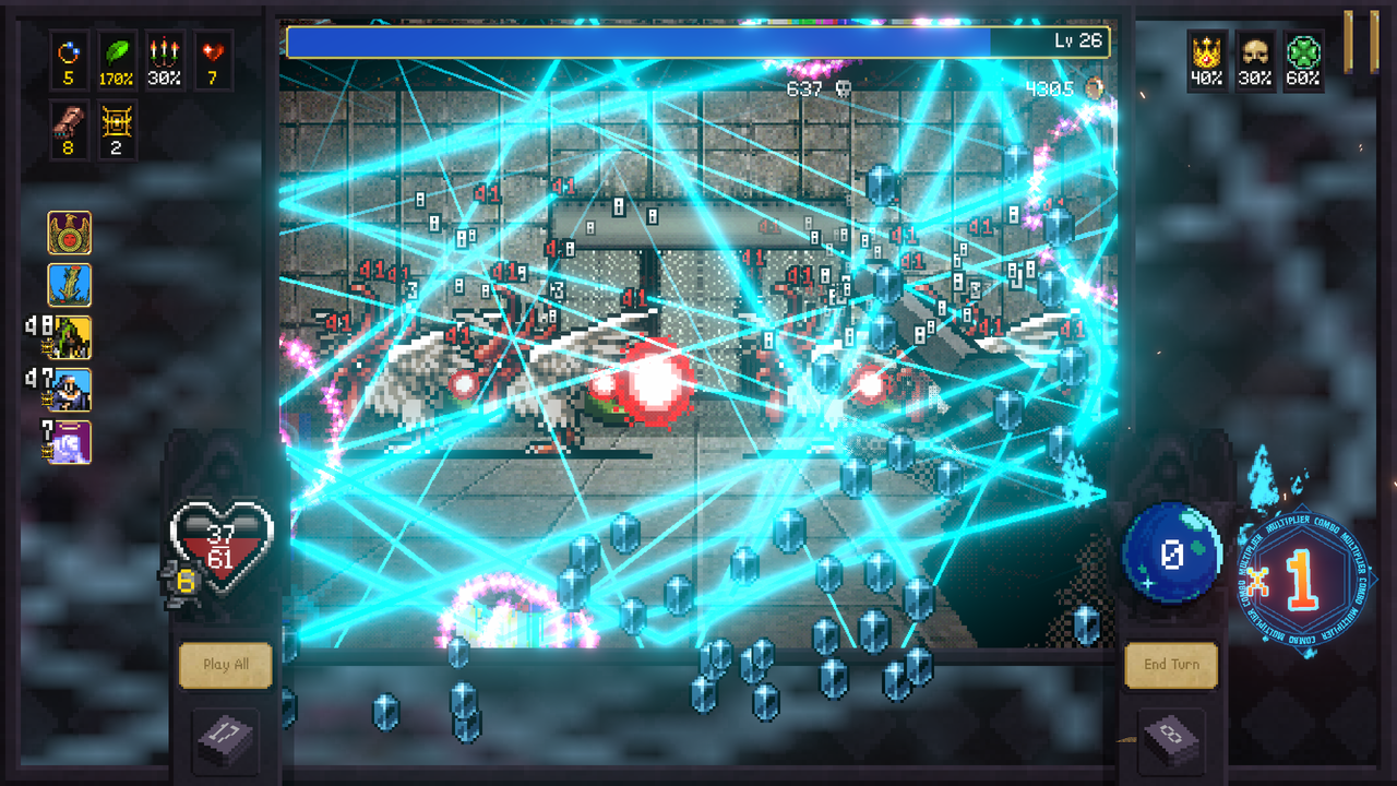 NO FUTURE Weapon Card putting on a laser show in Vampire Crawlers