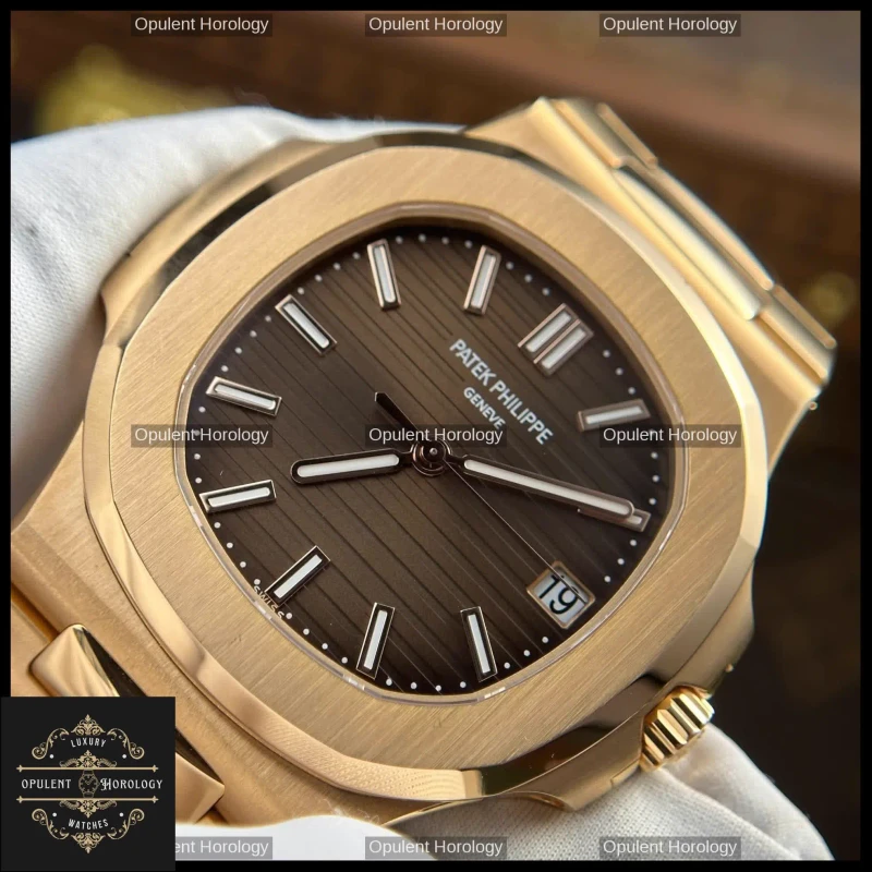 Patek Philippe Nautilus 5711 Automatic 40mm Gold Plated Chocolate Dial - Super Clone