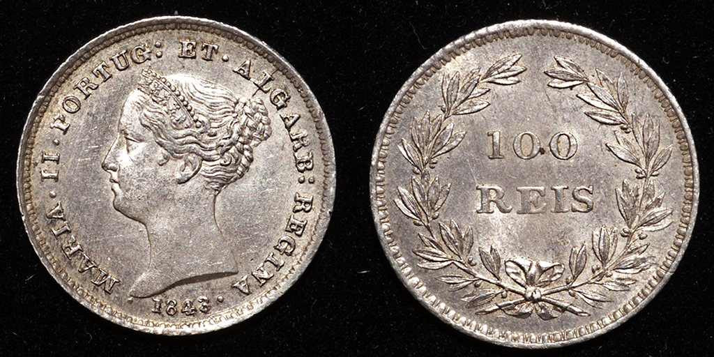 Las monedas de plata portuguesas de 100 y  500 reis (1836-1910) PAS6674b