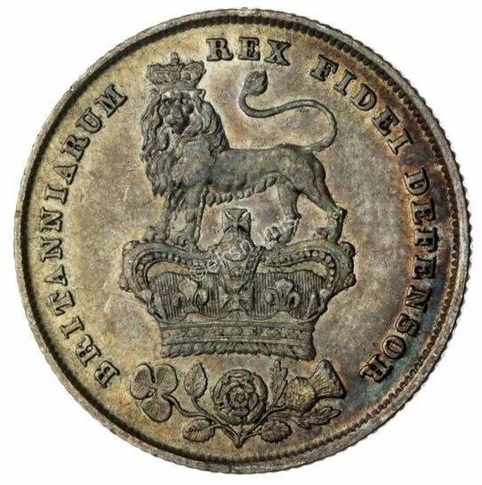 1825 Shilling Bare Head