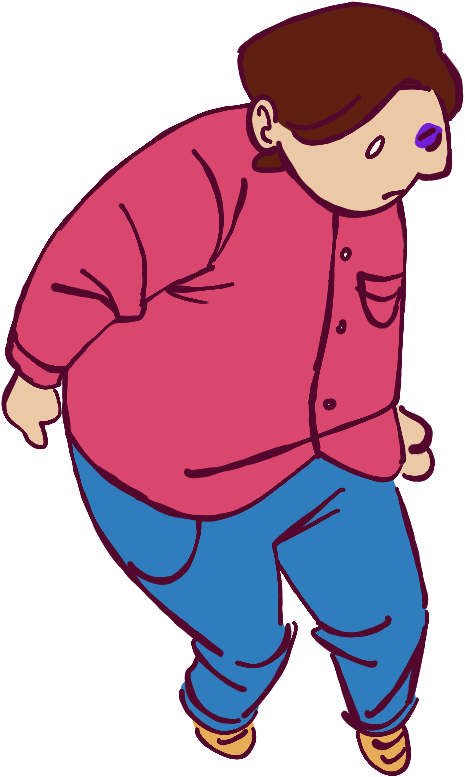 art of protag from knuckle sandwich. drawn by me