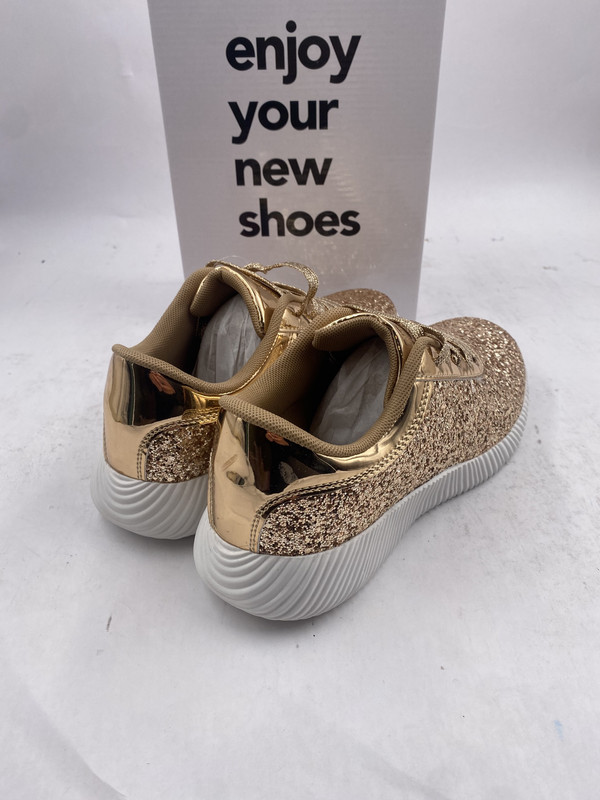 Belos, Shoes, Belos Womens Gold Glitter Sparkly Lightweight Tennis Shoes