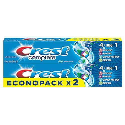 Pasta de dientes Crest 2x1 econopack de 2 cajas de 90ml 
