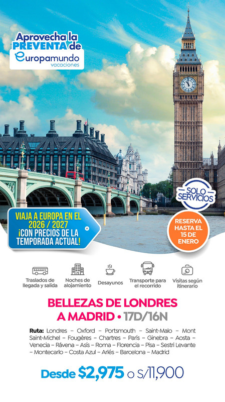 Bellezas de Londres a Madrid