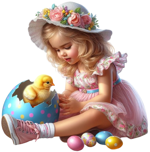 EasterGirl&Chick7AImadeByLoriM3-24