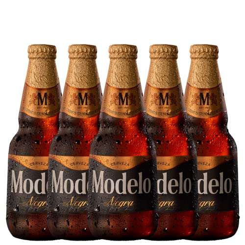 Amazon: Cerveza Oscura Modelo Negra tipo Munich 12 Botellas de 355ml.