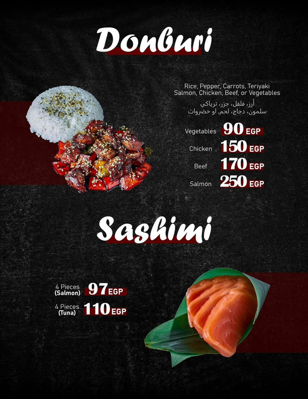 A wooden board holding a variety of sushi rolls.