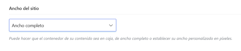 site width