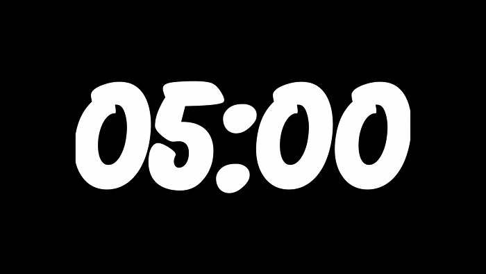 Cuenta Regresiva Resplandor de 5 Minutos con Fondo Transparente 4K