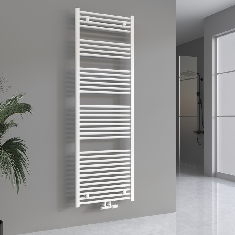 Sèche-serviette 1800x600 – 971W – Chauffage central – Blanc – Radiatherm