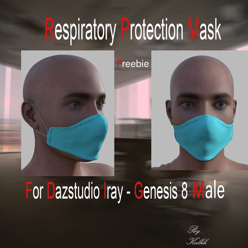  Respiratory protection mask for Dazstudio Iray Genesis 8 male