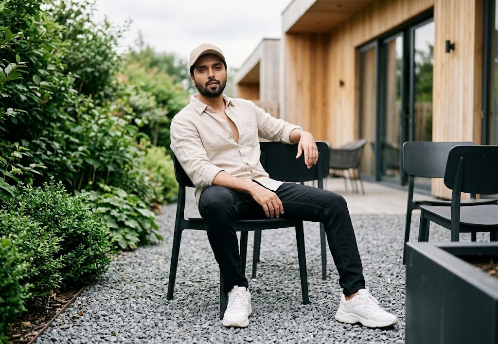 AI-generated example result for the creative-images prompt: Relaxed Modern Patio Portrait by Prompt Craft