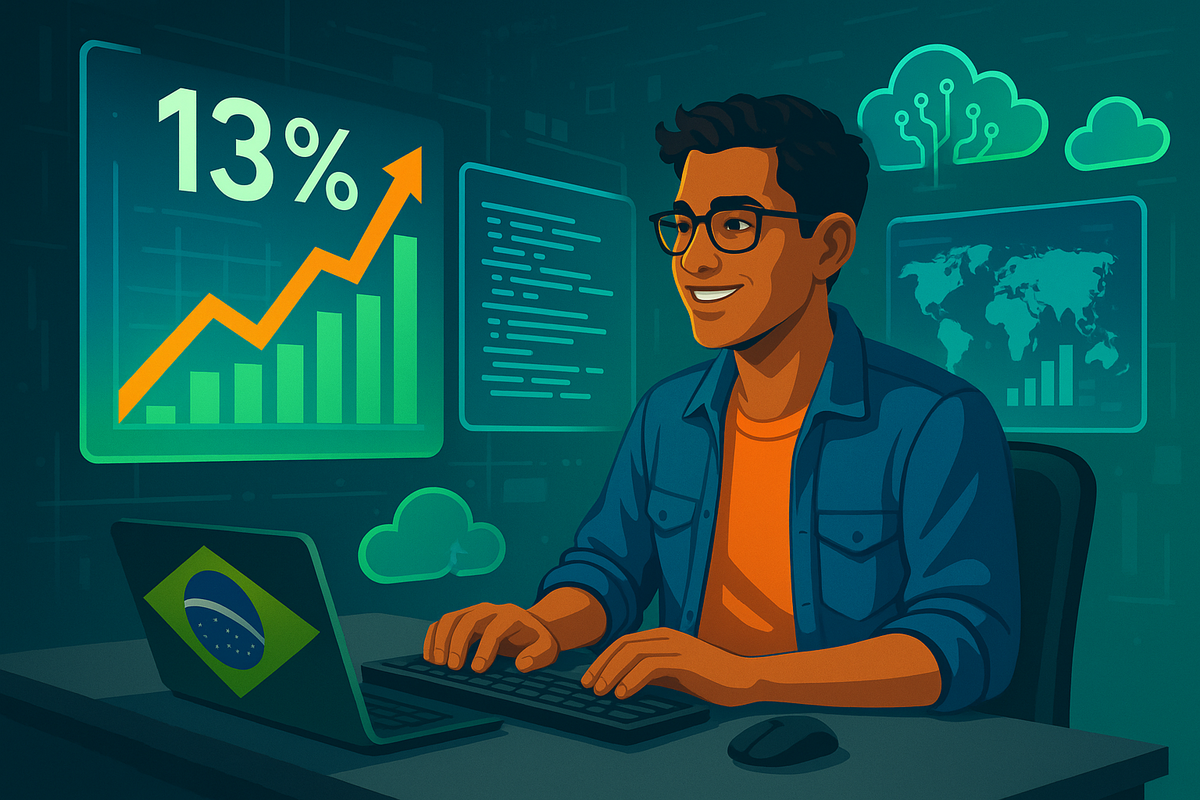 Setor de TI Brasileiro Cresce 13% em 2025 e Dá um Tapa na Média Mundial de Salários