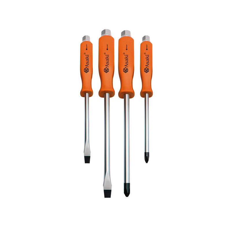 JUEGO DE DESARMADOR GOLPE MANGO 4PCS ASAKI