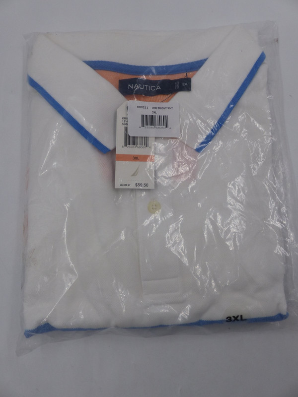 NAUTICA BRIGHT WHITE SUMMER POLO MENS 3XL KR0211