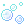 pixel of cyan and blue bubbles bouncing up and down