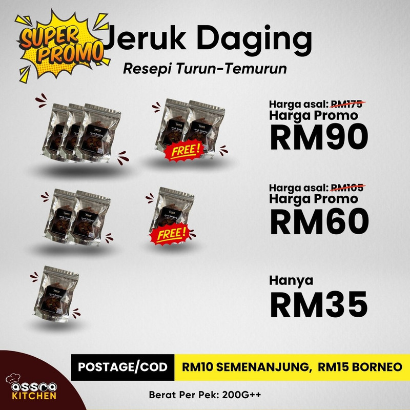 Poster Promosi Jeruk Daging Assra Kitchen