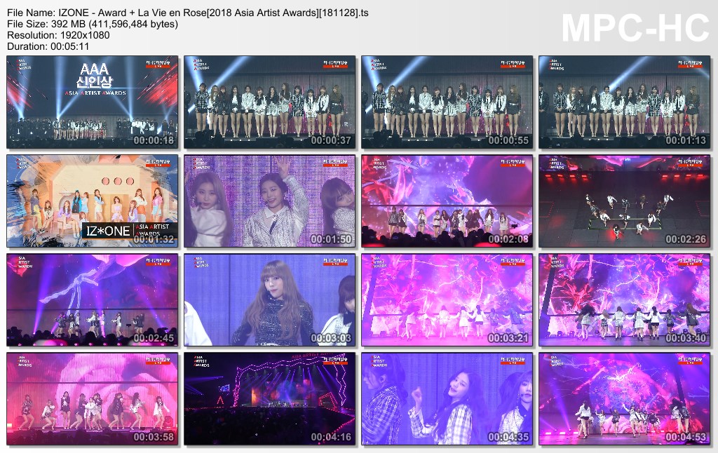 IZONE - Award   La Vie en Rose[2018 Asia Artist Awards][181128].