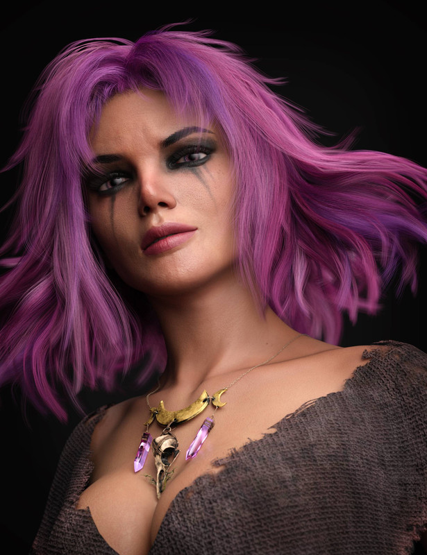 dForce Flightful Hair for Genesis 3, 8, and 8.1 Females