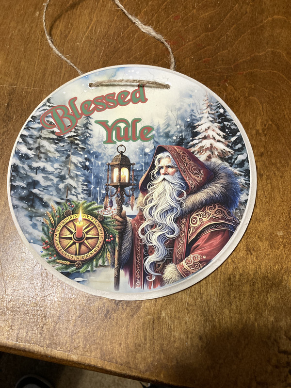 Yule handcrafted sign