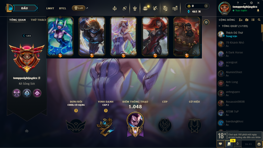 Acc LMHT # - Không Khung