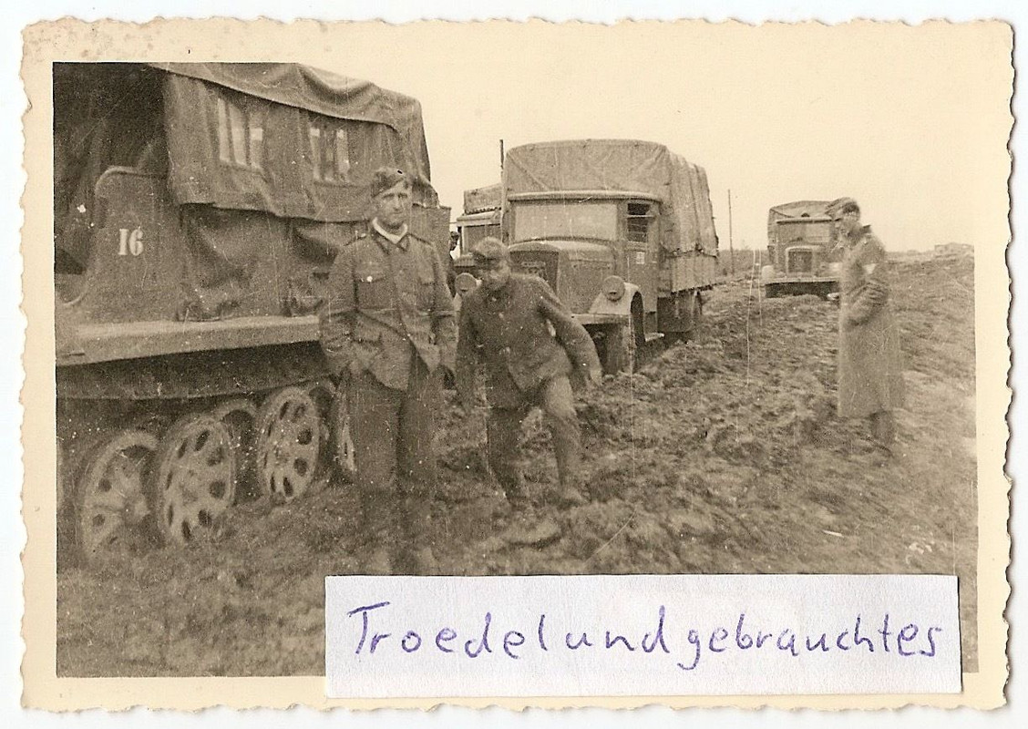 WW2 MILITÄR OSTFRONT VORMARSCH HALBKETTE LKW KET