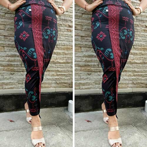 10 Rok Span Batik Panjang Warna Hitam Dengan Harga Murah 