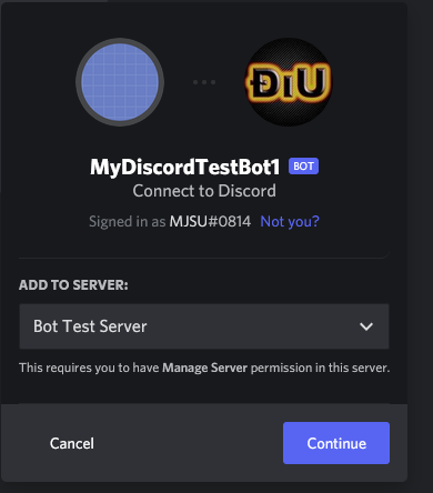 Get Discord API key pair –