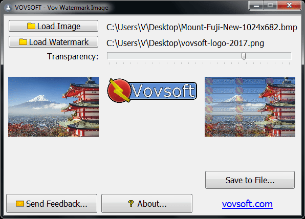VovSoft Watermark Image 1.70