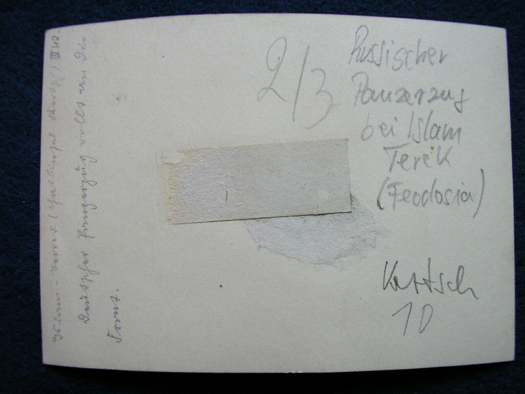 ORIG.FOTO 1942 RUSSISCHER CAMO TARN PANZERZUG BEI ISLAM TEREK KERTSCH FEDOSIA (2)