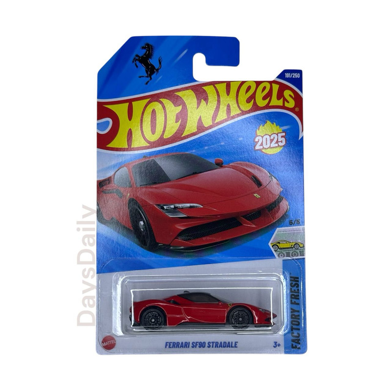 Hot Wheels Ferrari SF90 Stradale Red 2025 Case J Mainline In