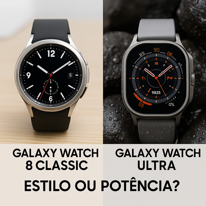 Galaxy Watch 8 Classic vs. Galaxy Watch Ultra — Estilo ou potência?