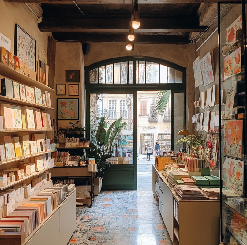 Organización de oficina con material de papelería