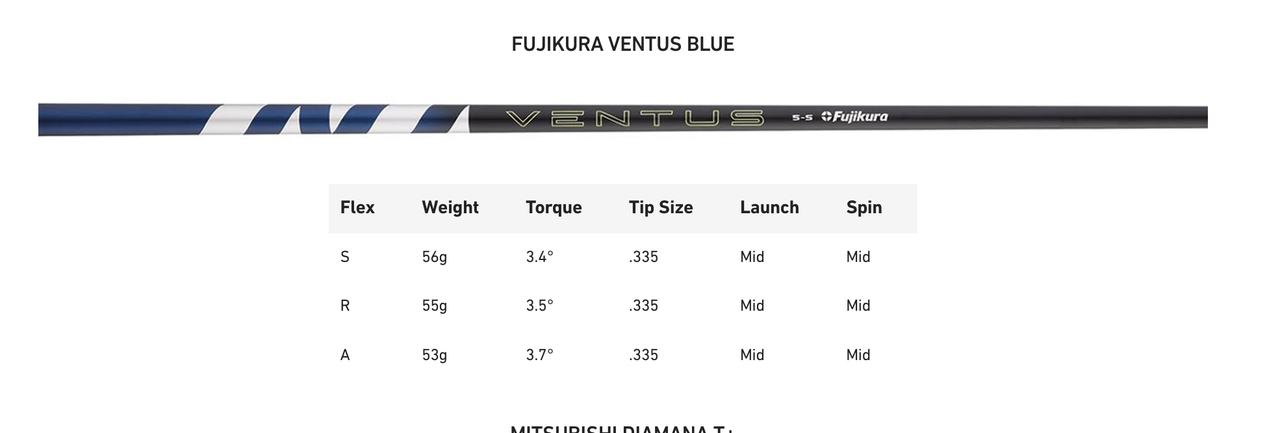 テーラーメード１W用　VENTUS 5-R　44.75インチ Fujikura Ventus Red 5-R Regular Flex 44.75