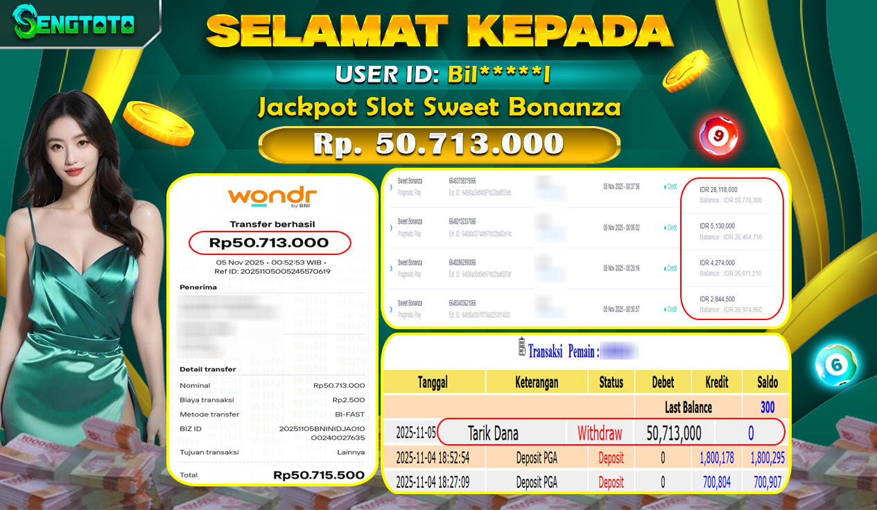 BUKTI PEMBAYARAN SLOT SWEET BONANZA