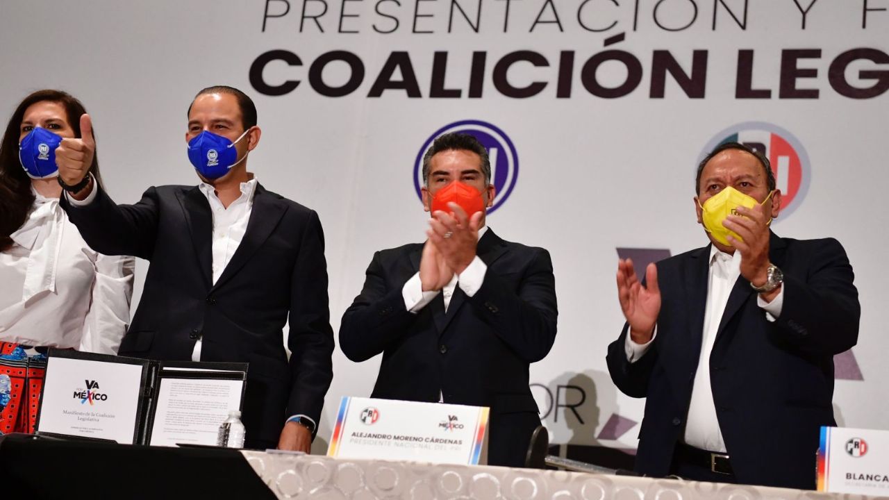 Coalición del PRI, PAN y PRD estará en cuatro estados para elecciones de 2022