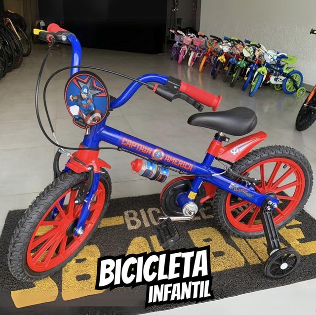 Bicicleta Aro 16 Capitão America Marvel
