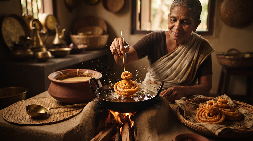 Traditional Sri Lankan Oil Cakes (Kavum)