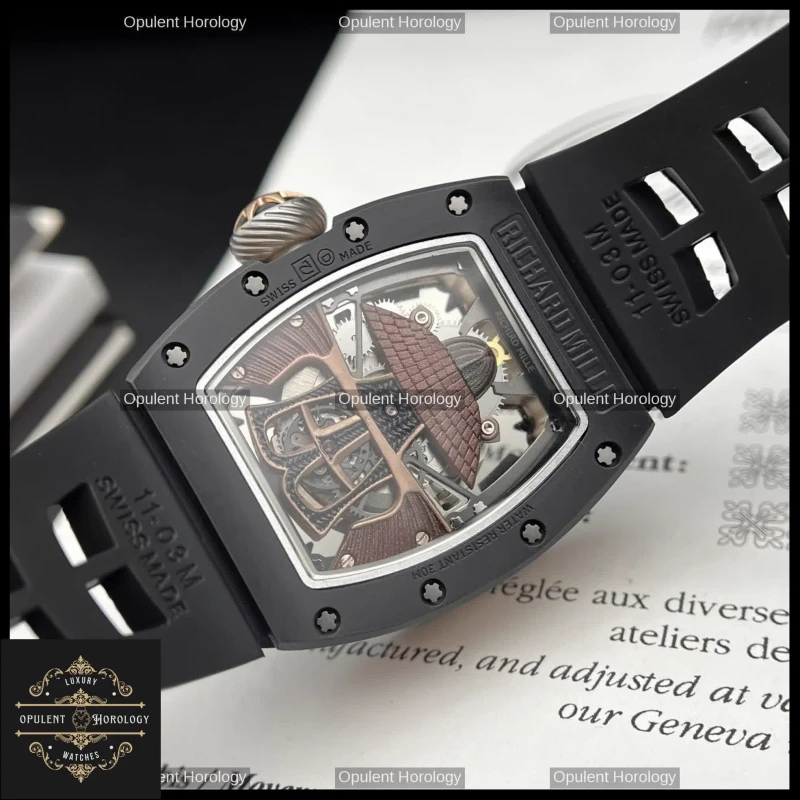 Richard Mille RM 47 Samurai – Black Ceramic Tourbillon 42.7 mm - Super Clone