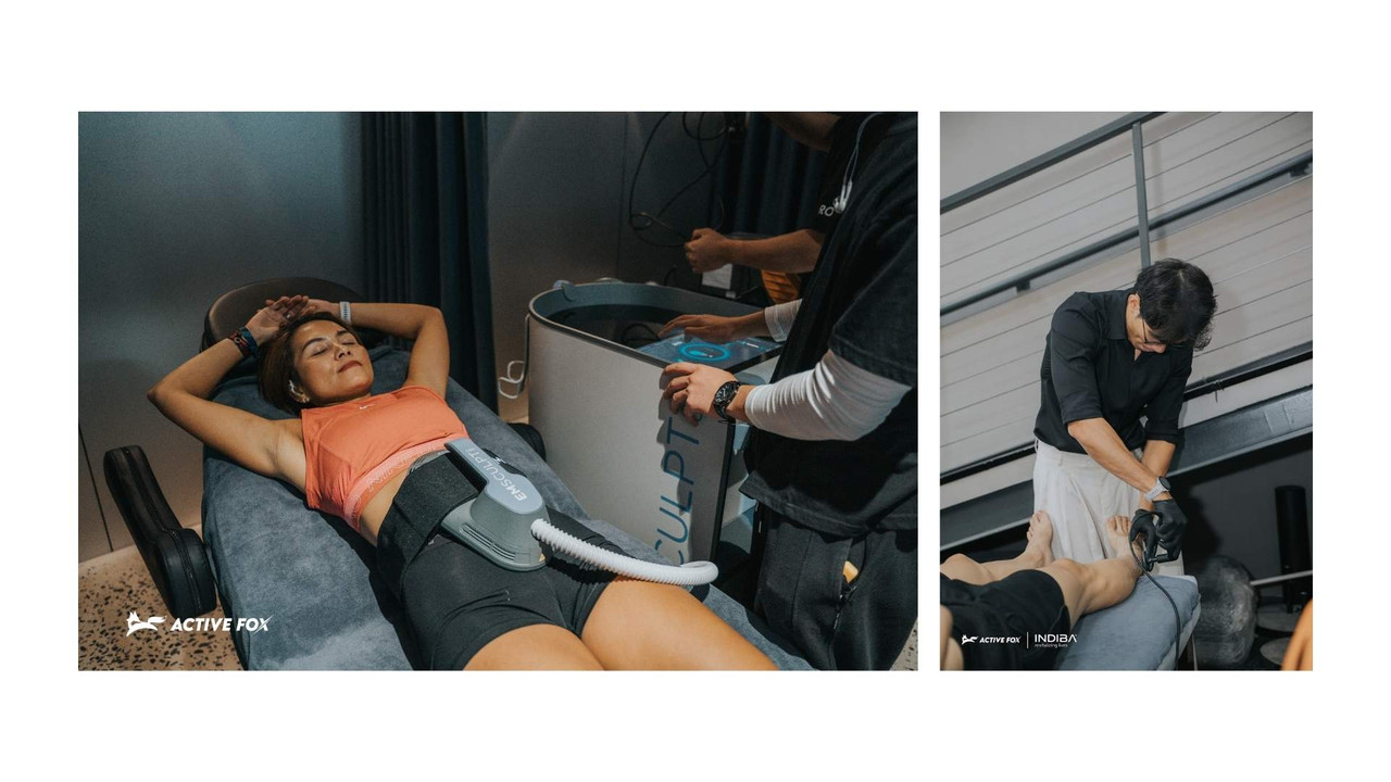 Liệu trình phục hồi MagAir Elite Sculpt+ và FoxFlex Indiba sau tập Hybrid Training tại Active Fox