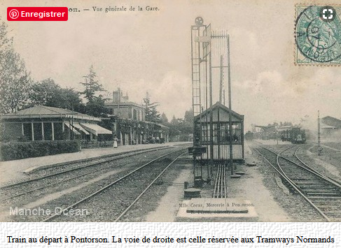 SNCF-Ligne-Pontorson-Mt-St-Michel-01-Gare-Carte-postale SNCF-Ligne-Pontorson-Mt-St-Michel-01-Gare-Carte-postale