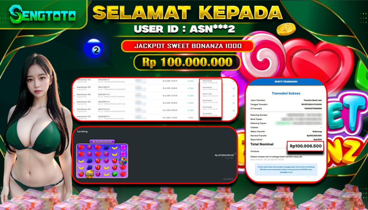 BUKTI PEMBAYARAN SLOT SWEET BONANZA 1000